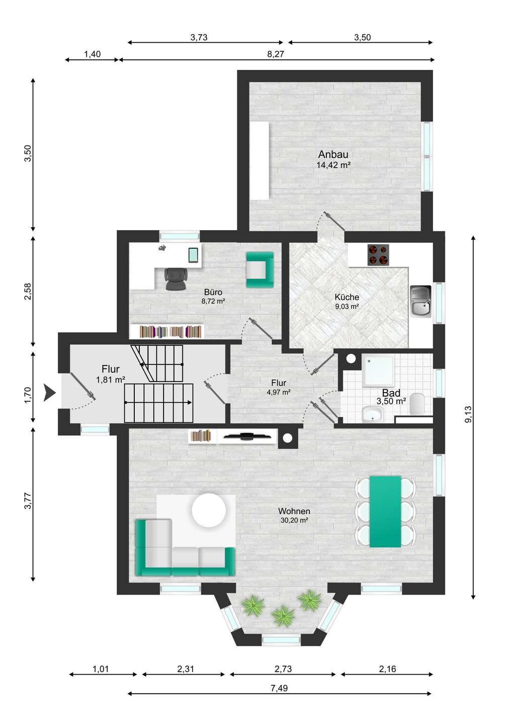 Grundriss EG Bestand