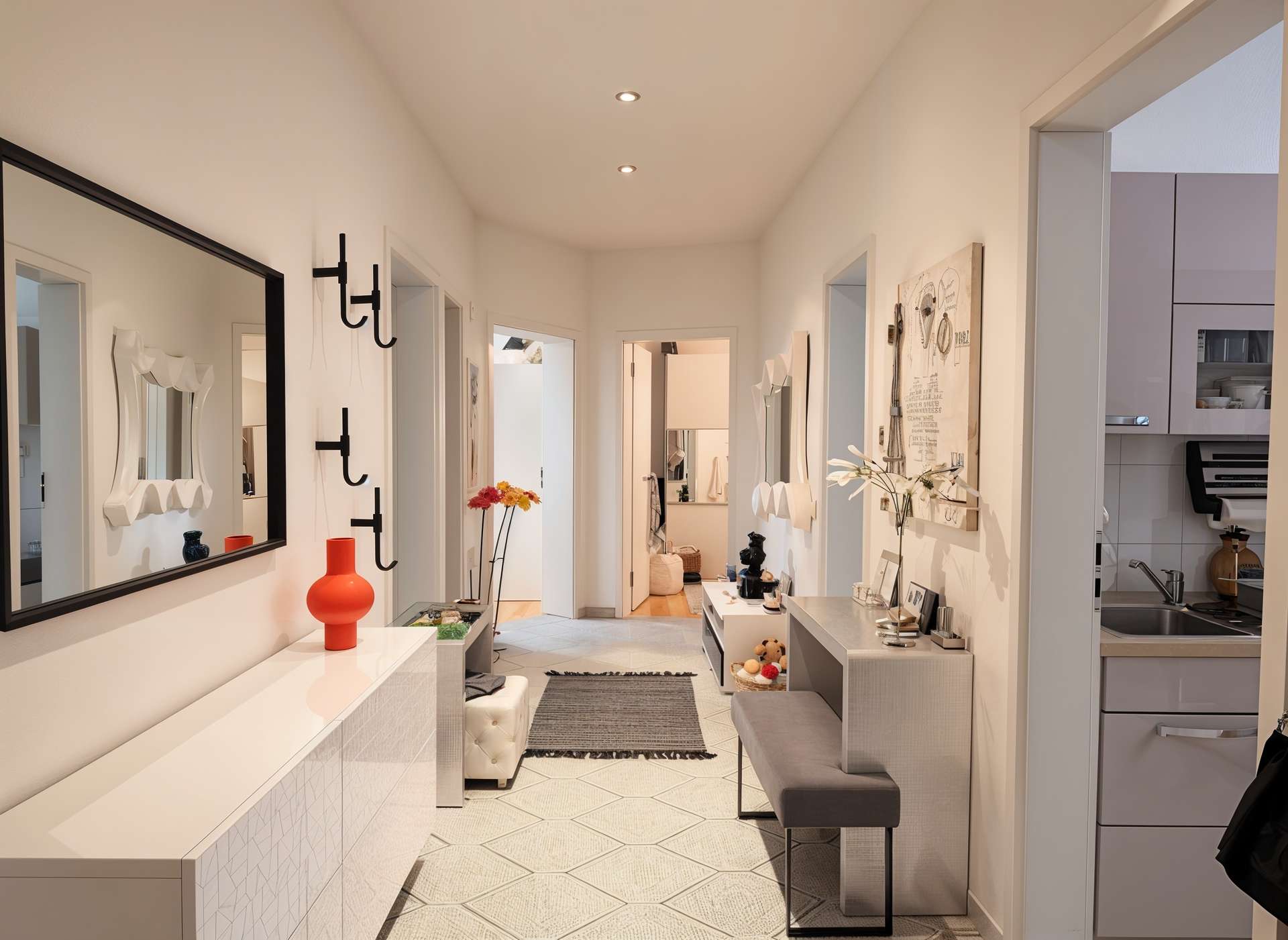 Eingangsbereich möbliert