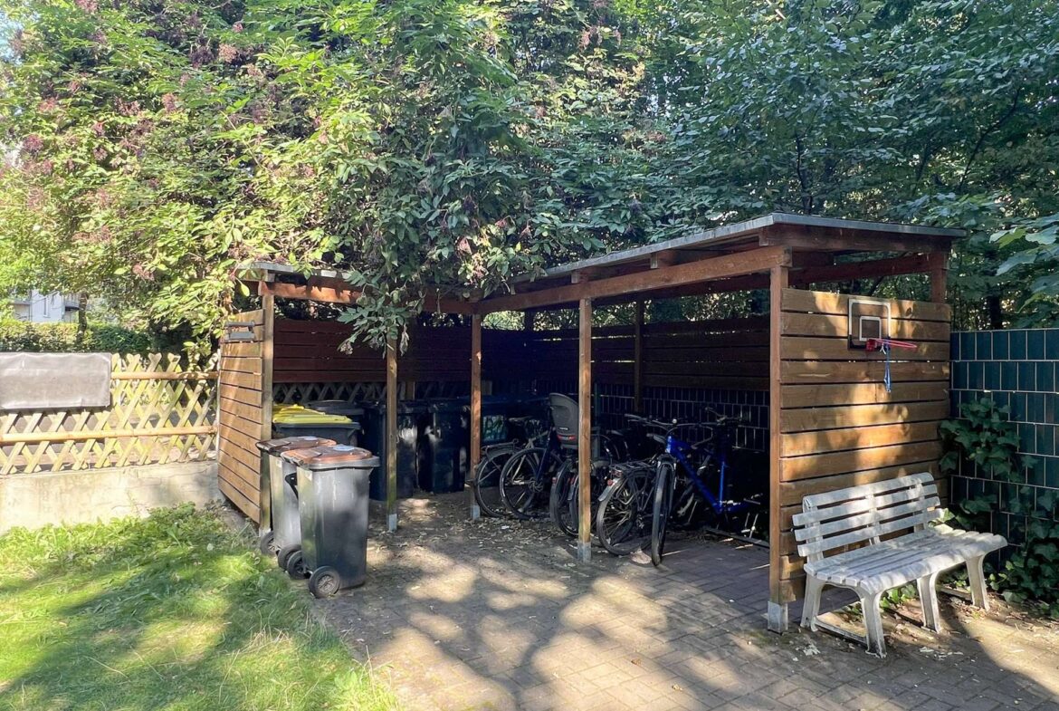 Überdachter Fahrradstellplatz