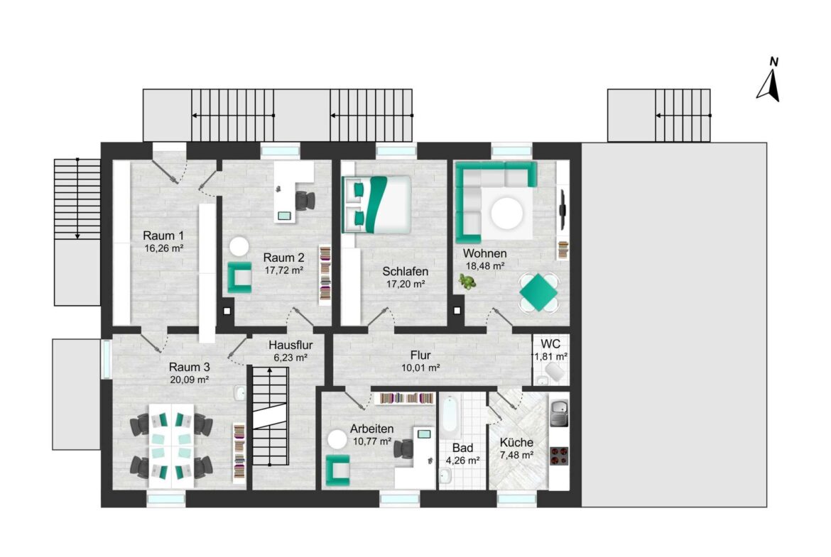 Grundriss Obergeschoss