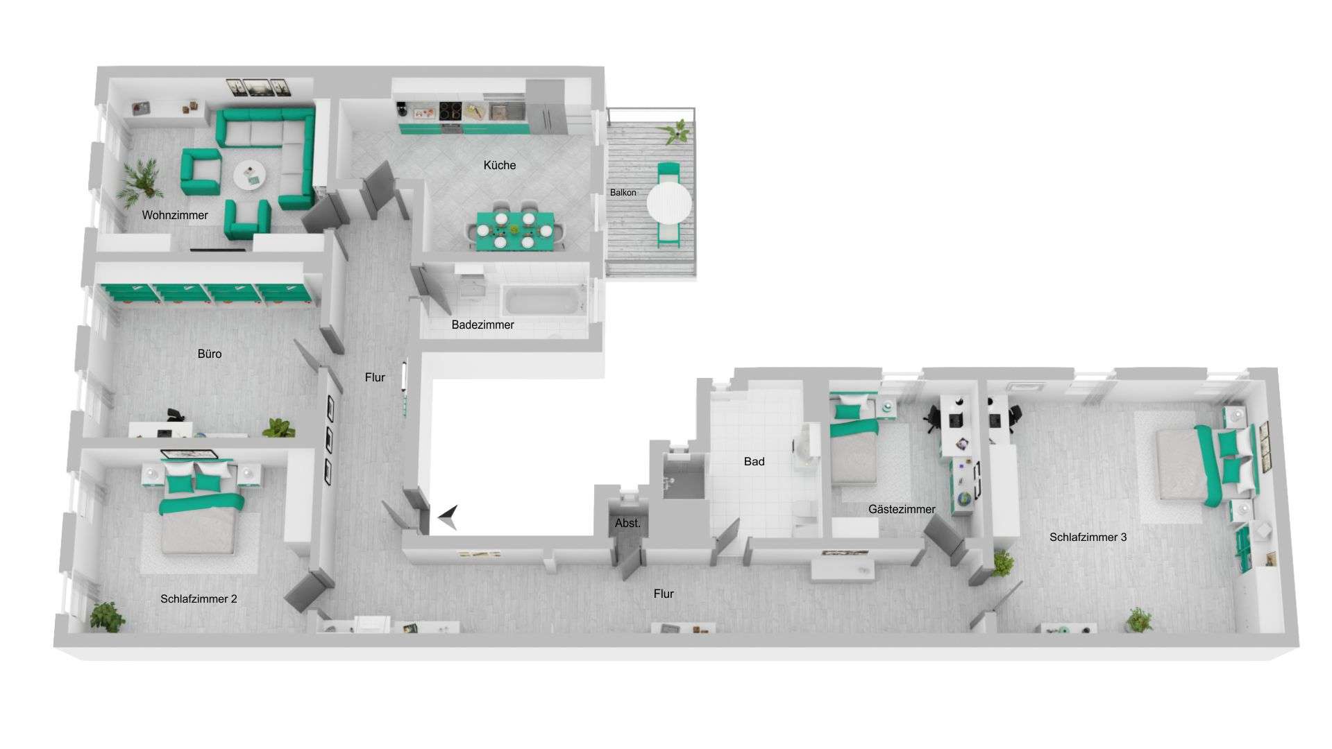 Grundriss - ca. 175 qm Wfl.