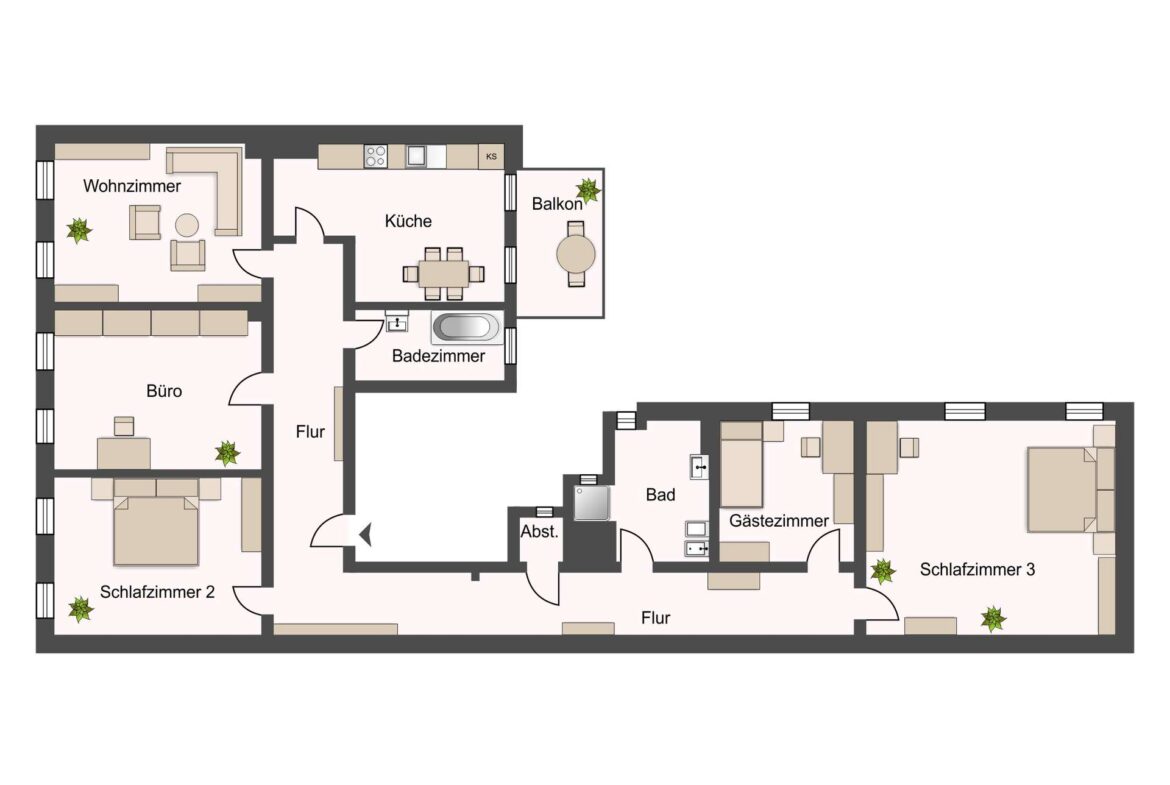 Grundriss - ca 175 qm Wfl