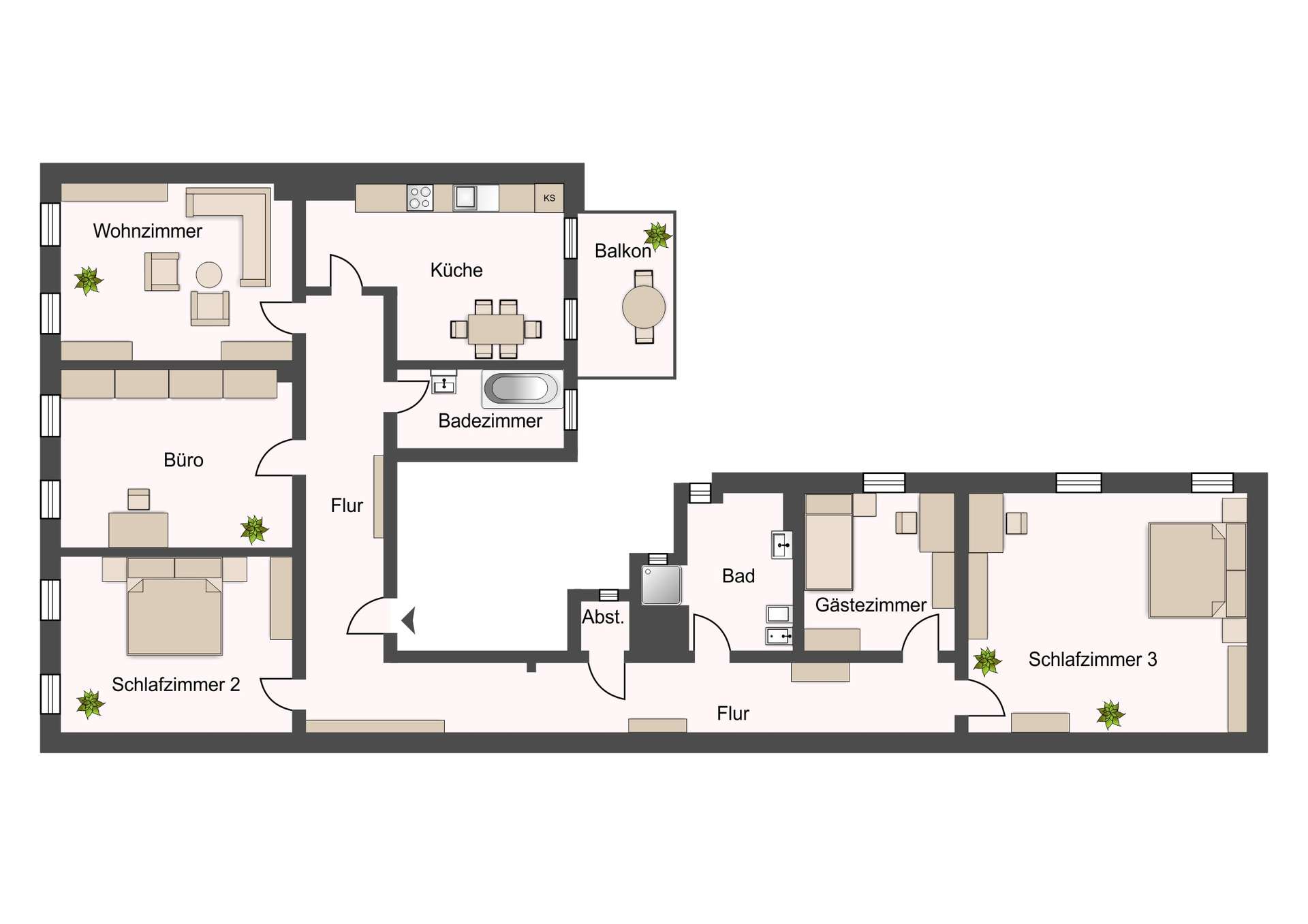 Grundriss - ca 175 qm Wfl
