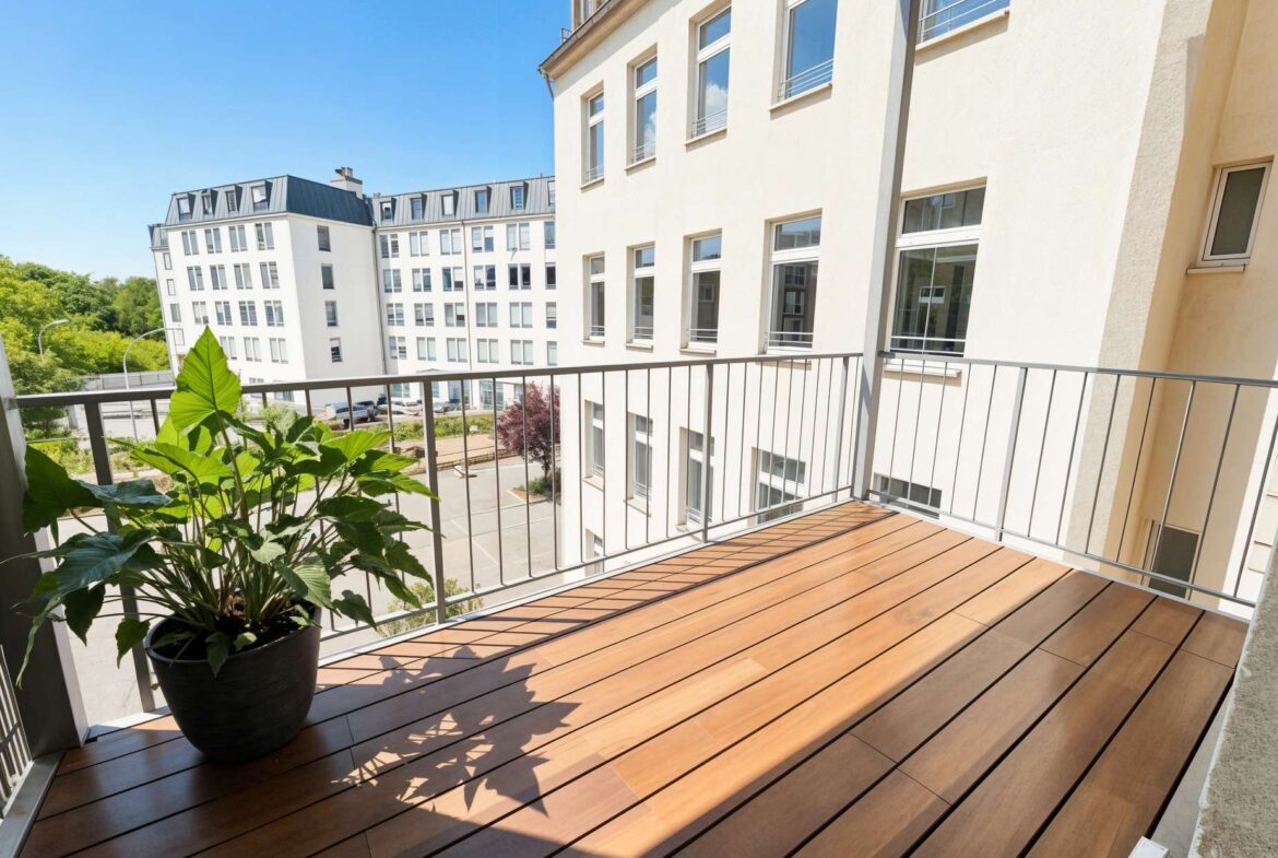 Balkon mit ausreichend Platz -