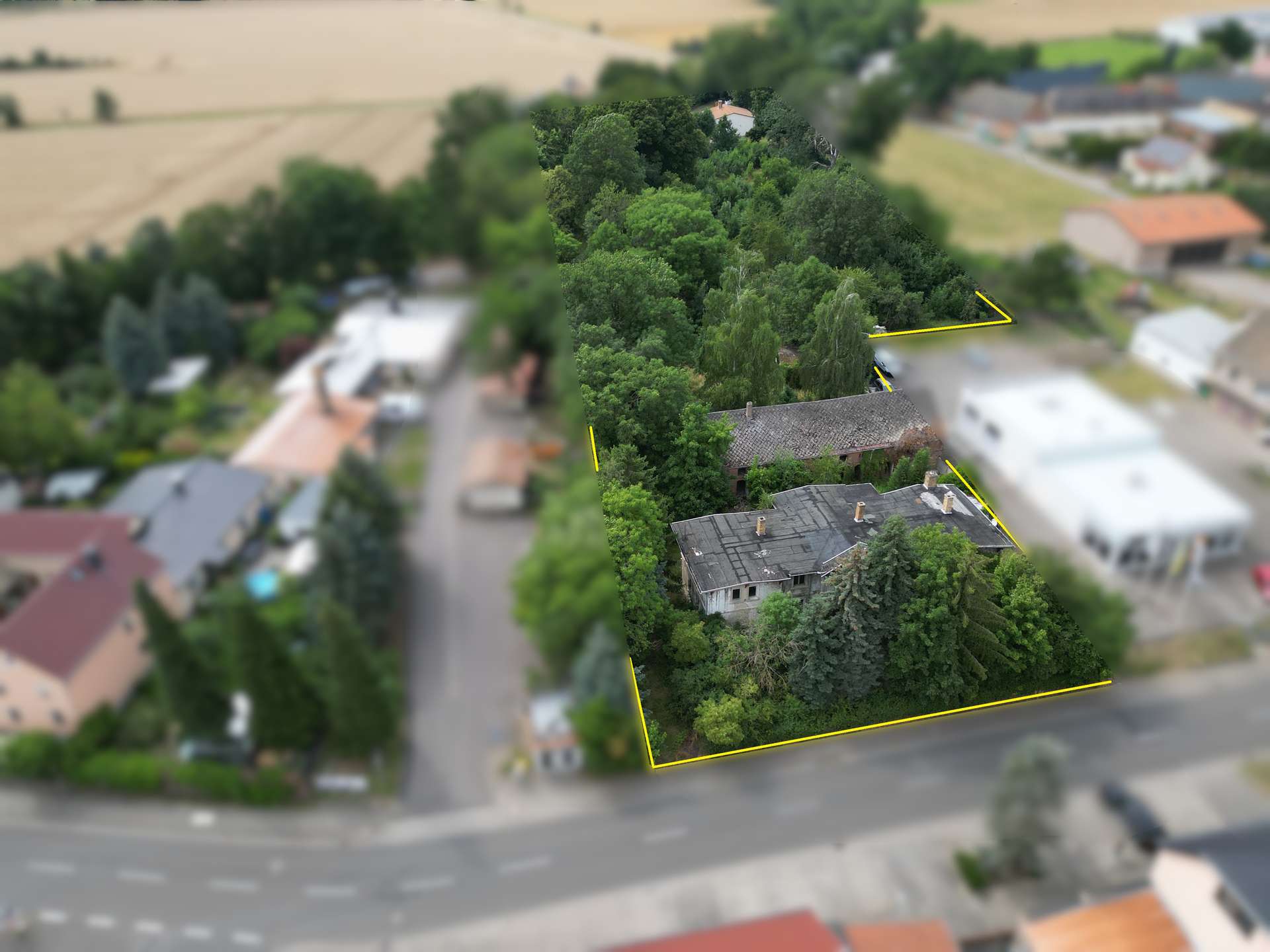 Andeutung der Grundstücksgrenzen - Kopie