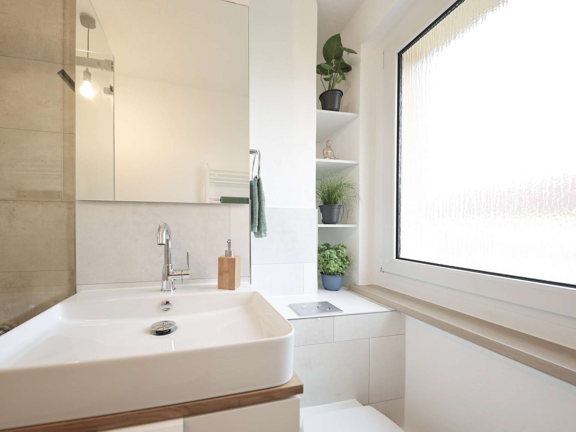 satiniertes Fensterglas