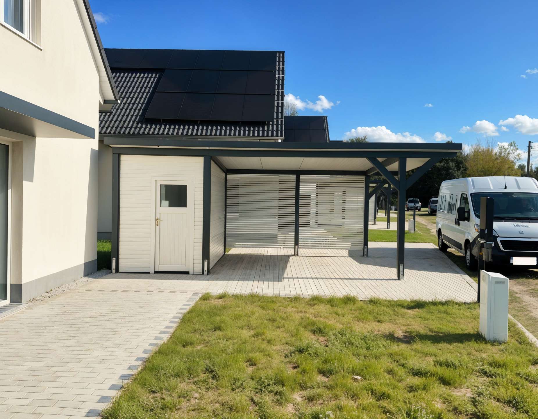 Carport und Schuppen