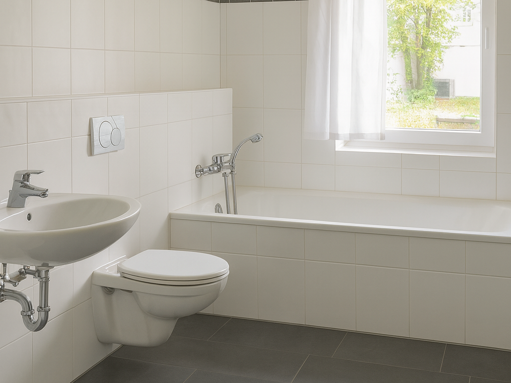 Modernes Tageslichtsbadezimmer