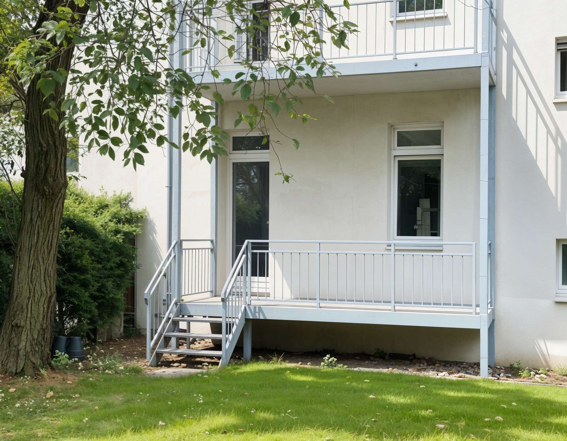 Balkon mit Gartenanteil