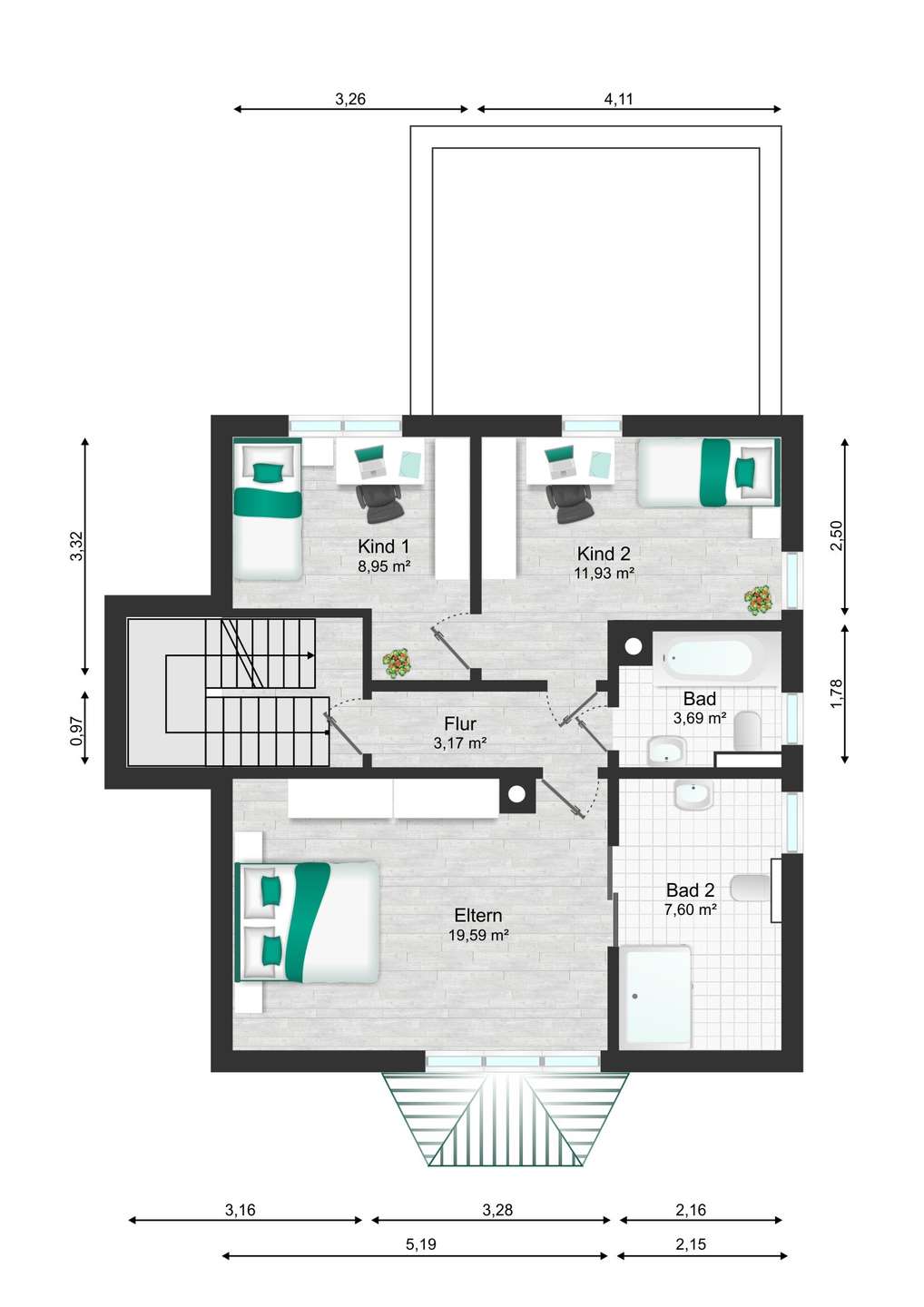 Grundriss OG Bestand