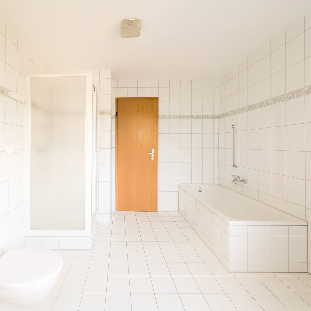 Tageslichtbad mit Wanne