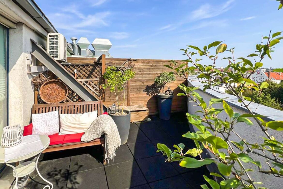 Herrliche Dachterrasse