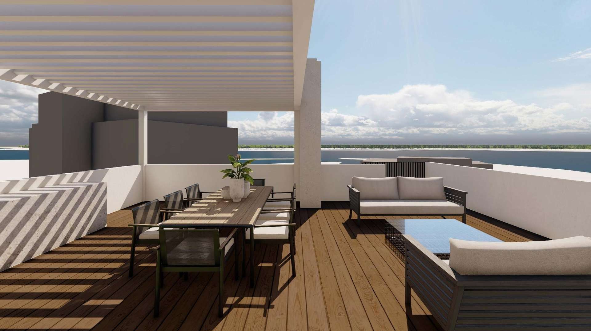 Terrasse Büroräume