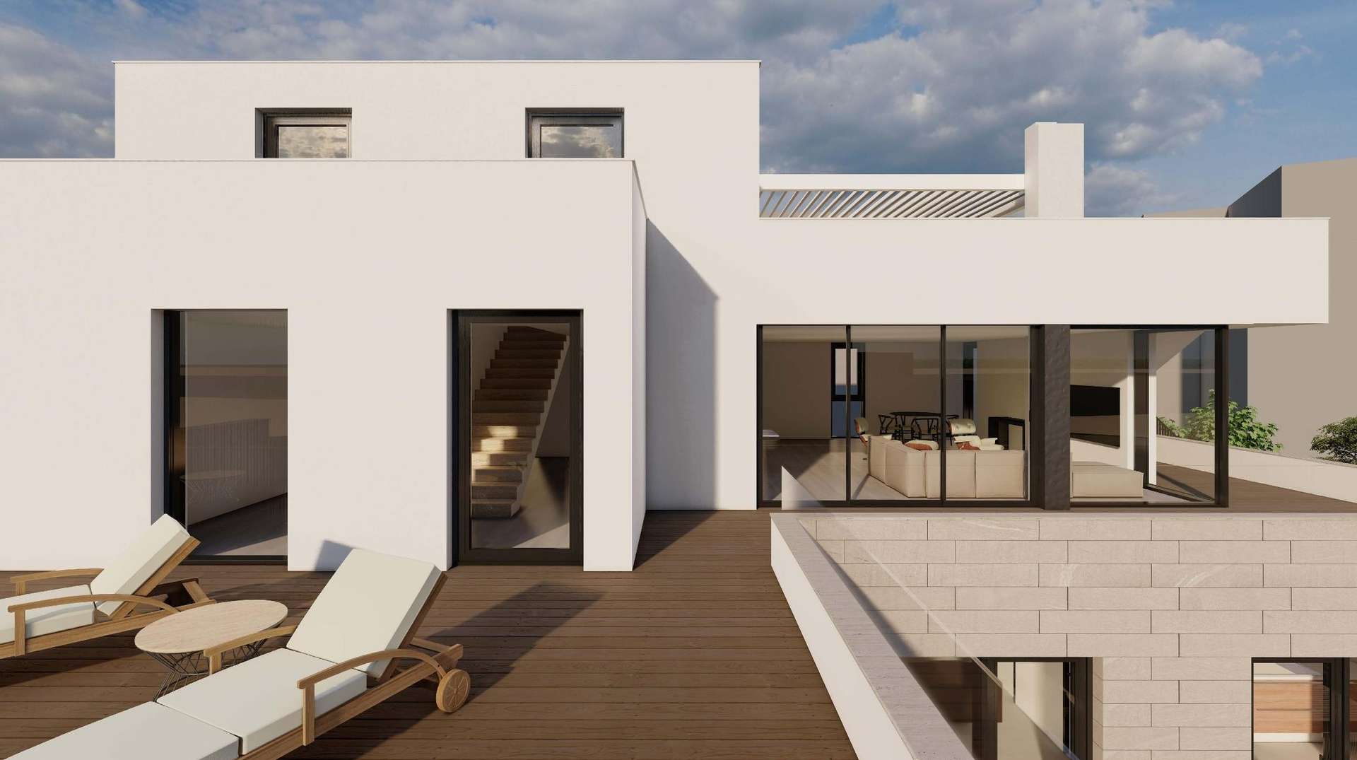 Terrassen Ostfassade