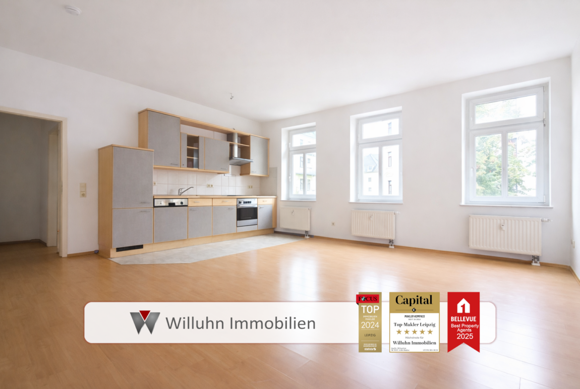 Offener Wohnbereich mit Küche