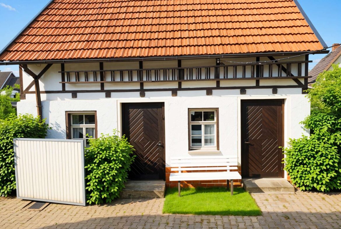 Blick auf das südliche Nebengebäude