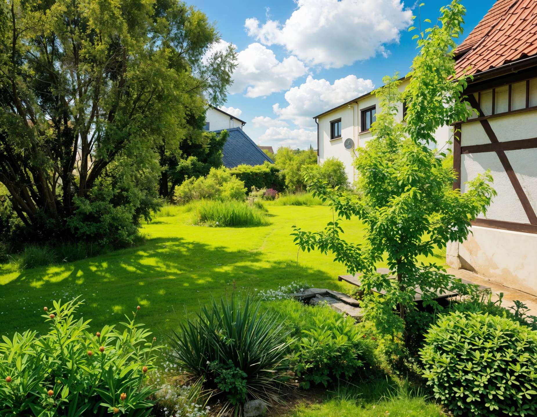 Blick in den Garten von Südosten