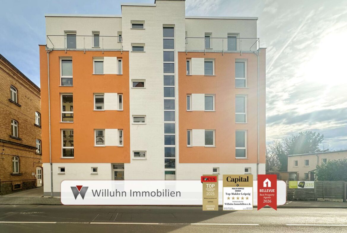 Straßenansicht des Neubauobjektes