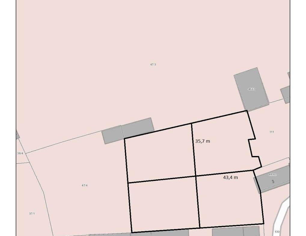 Flurkarte mit Maßen