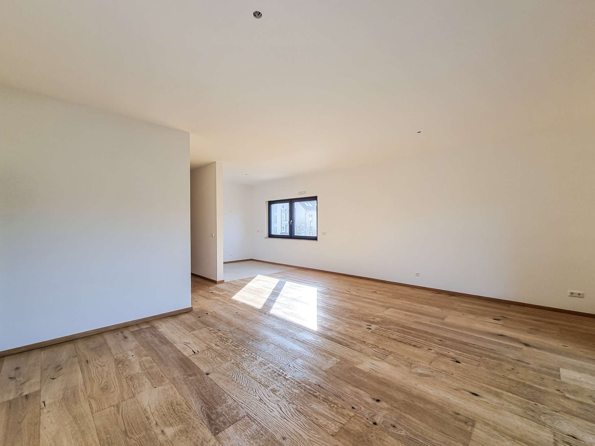 Wohnzimmer mit offener Küche 