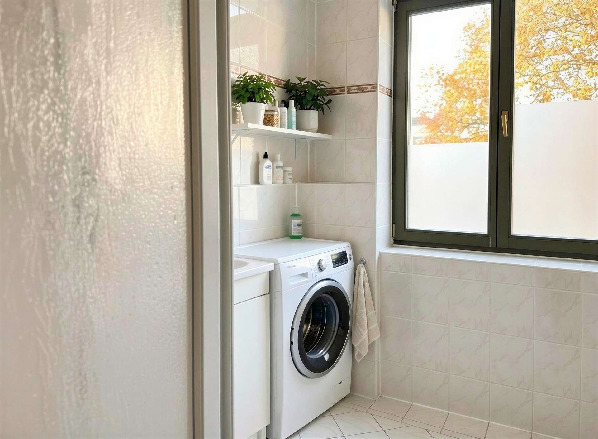 Badezimmer mit Fenster 