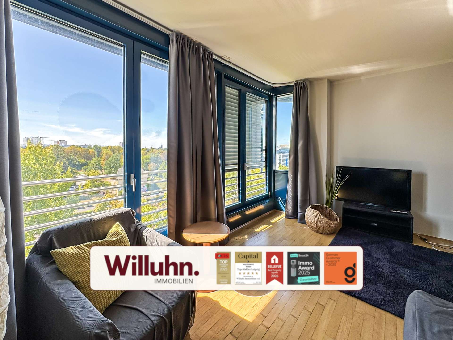 Panoramablick auf Leipzig 