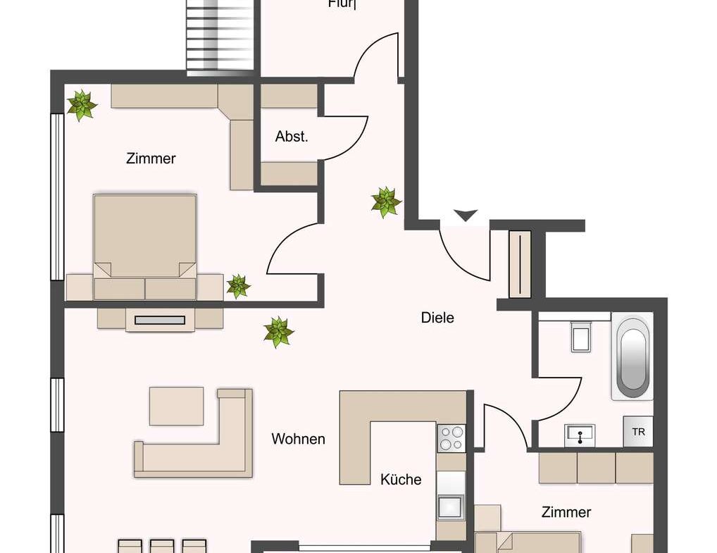 Grundriss - ca 115 qm Wfl