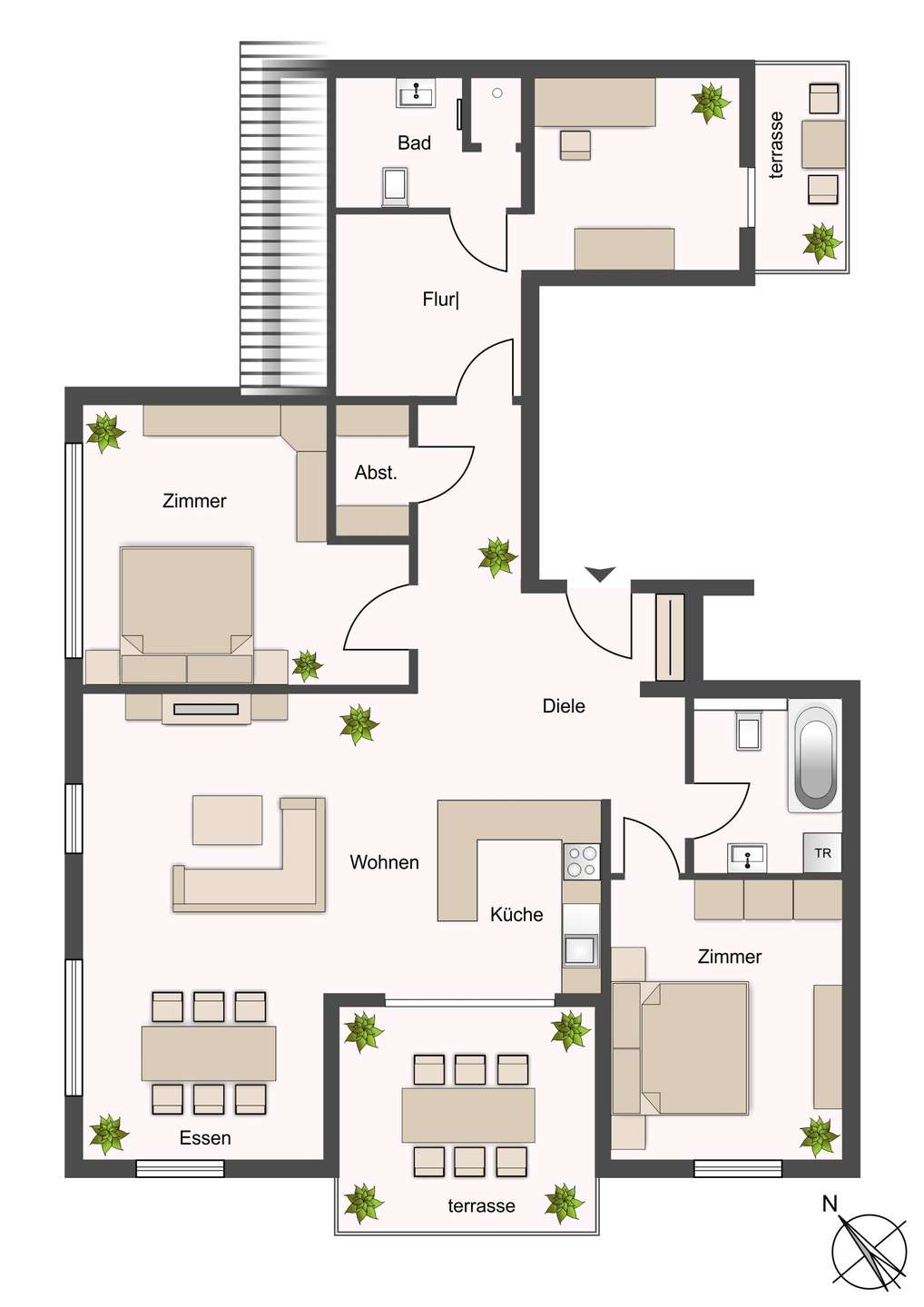 Grundriss - ca 115 qm Wfl