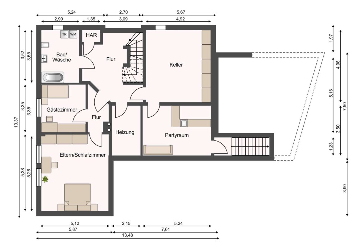 Grundriss Souterrain