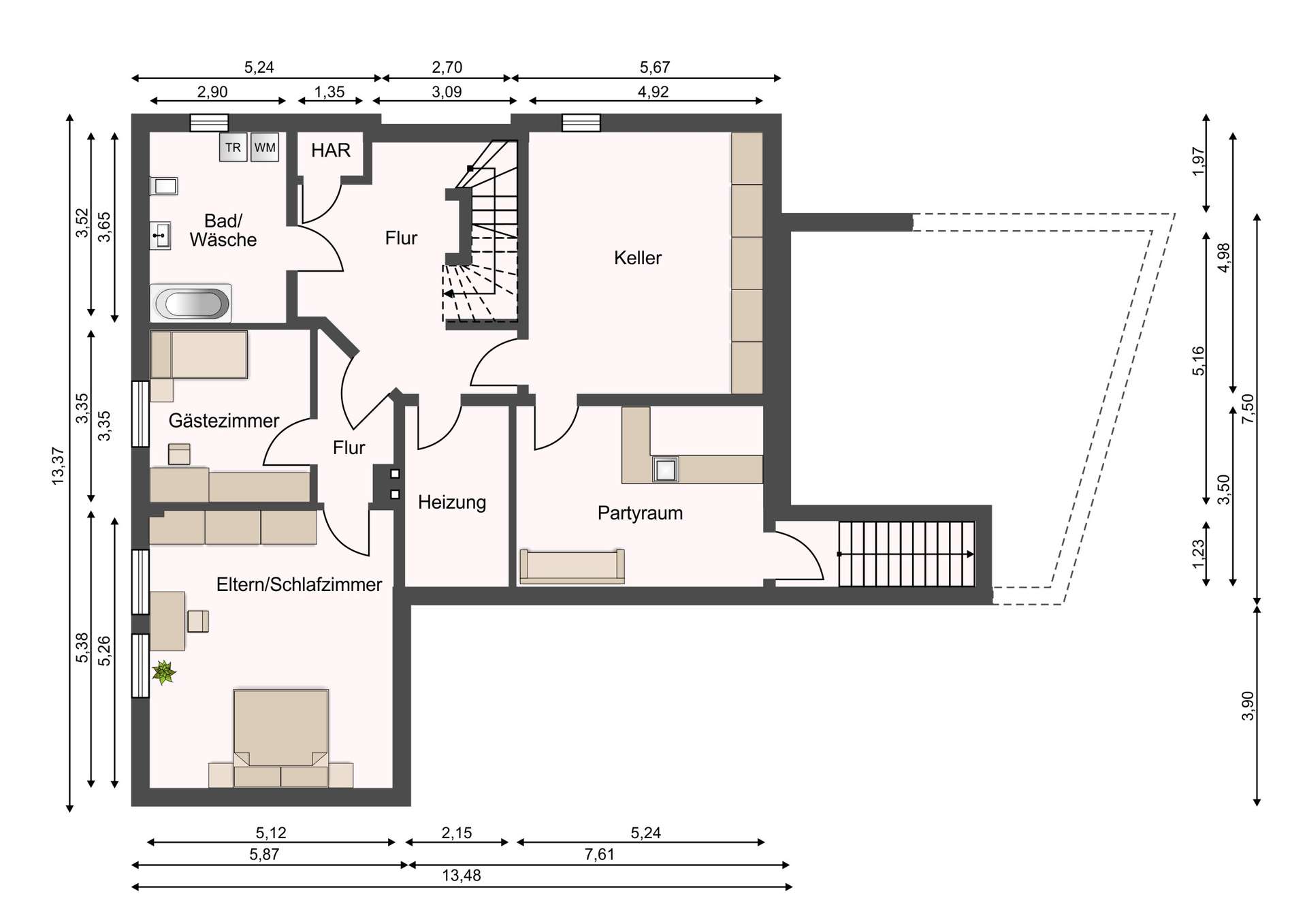 Grundriss Souterrain