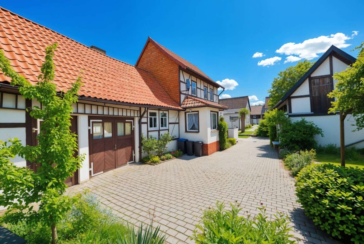 Blick auf den Hof von Westen