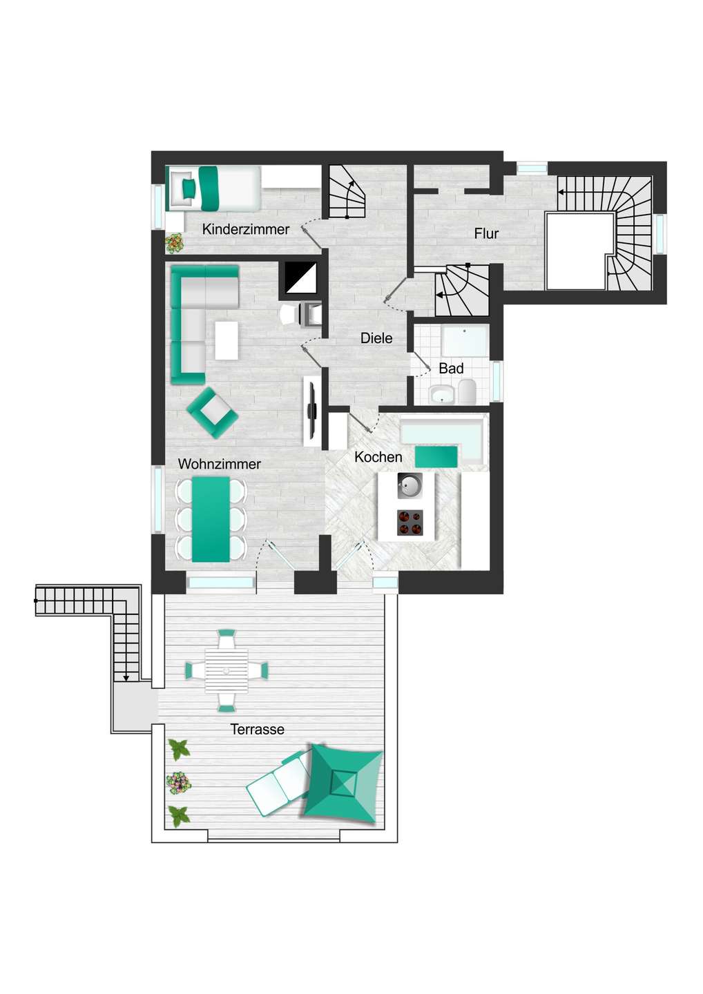 Grundriss Obergeschoss