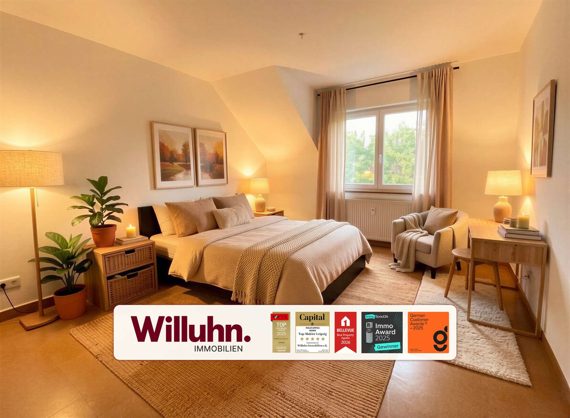 Möblierungsbeispiel Schlafzimmer