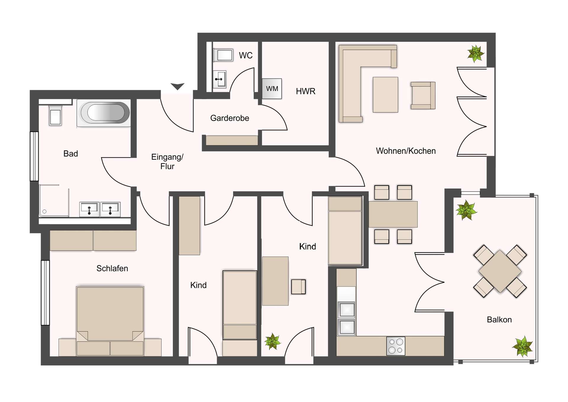 Grundriss - ca. 116 qm Wfl.