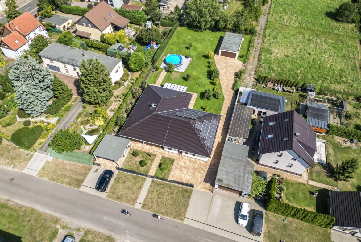 Draufsicht auf das Haus