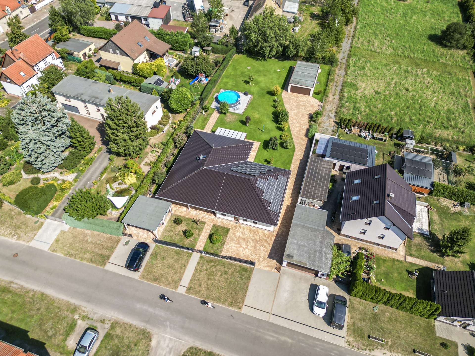 Draufsicht auf das Haus