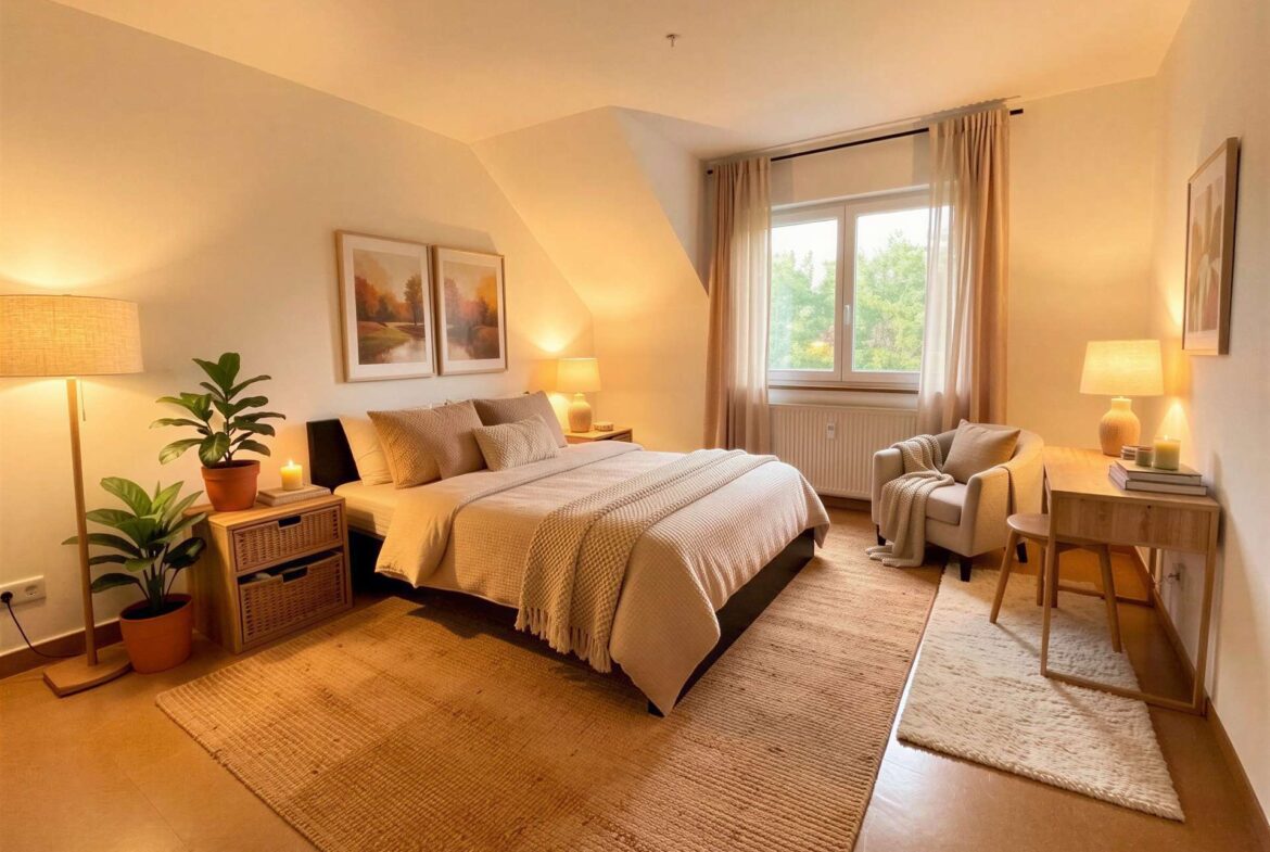 Möblierungsbeispiel Schlafzimmer