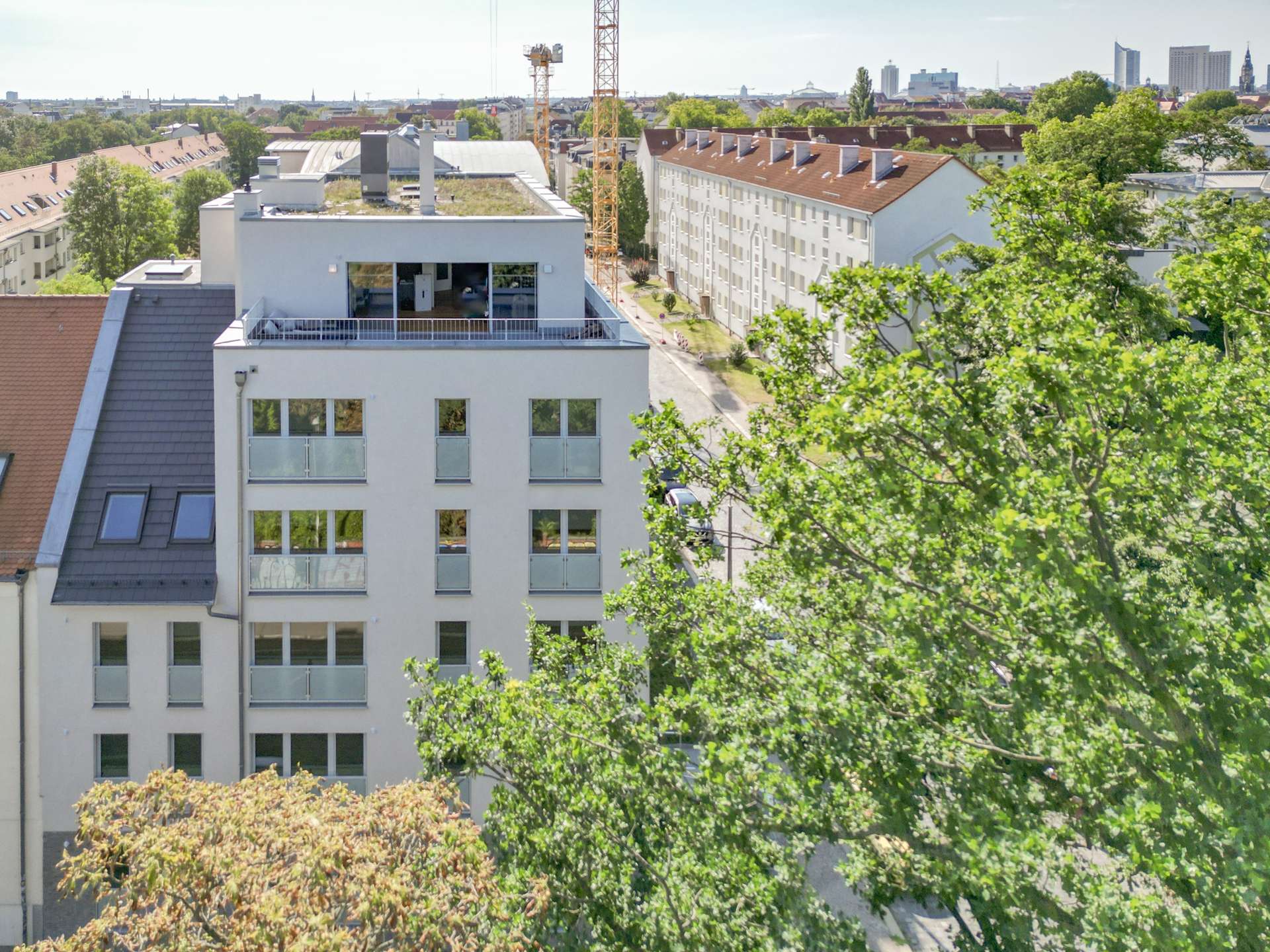 Blick auf das Penthouse