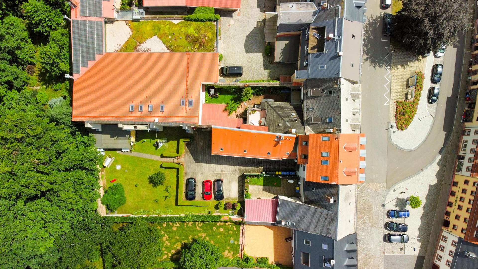 Das Grundstück von oben