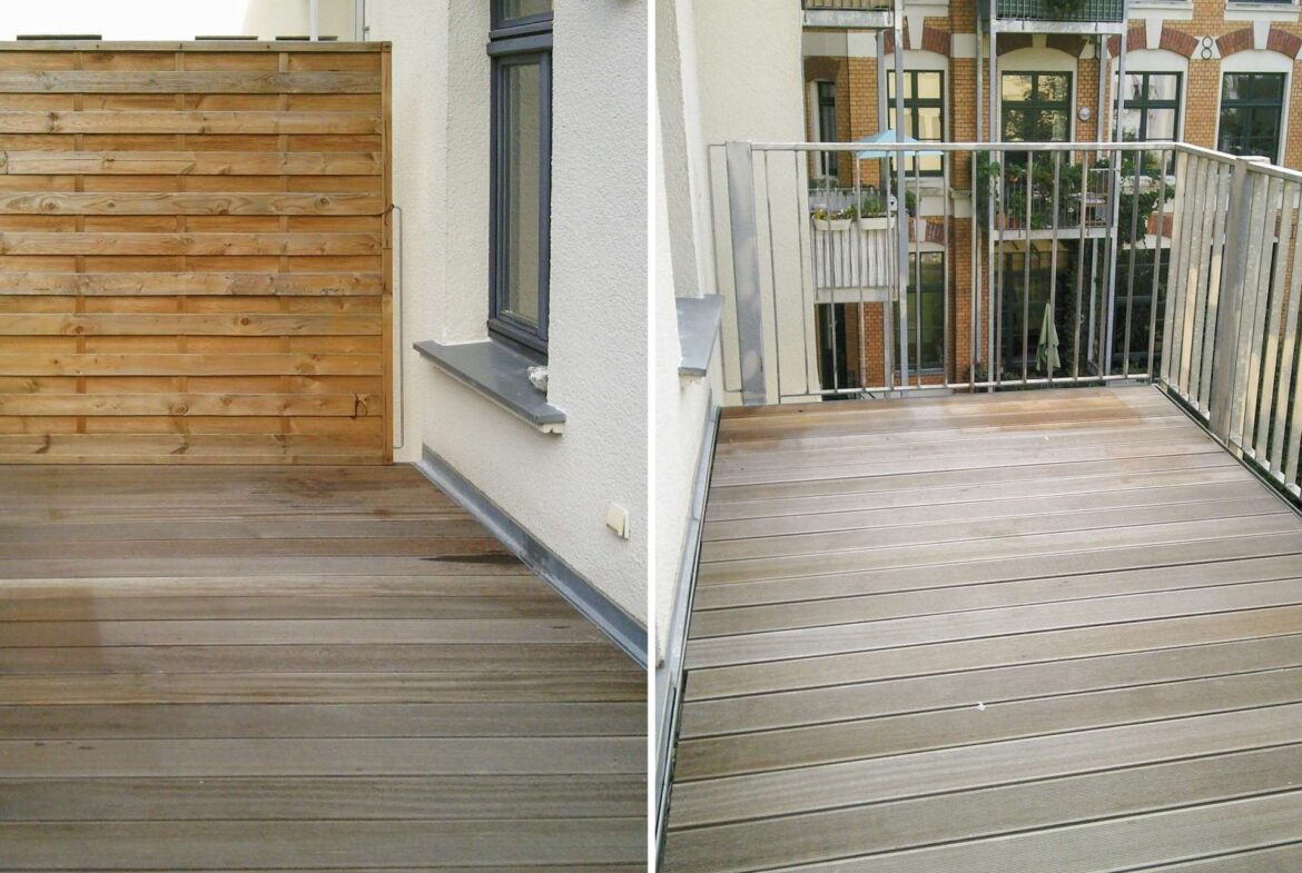 Großer Balkon in West-Ausrichtung