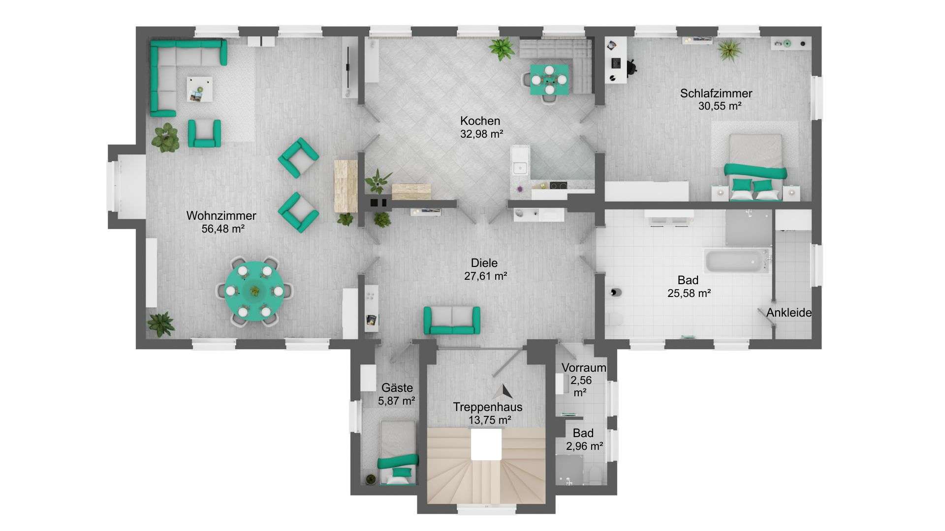 1. Obergeschoss Grundriss