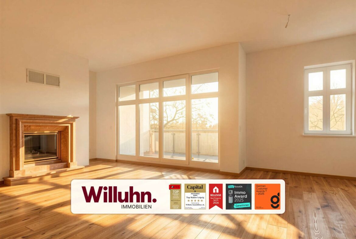 Toller Wohnraum mit Kamin