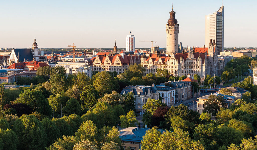 Drohnenaufnahme von leipzig Immobilienbewertung Leipzig