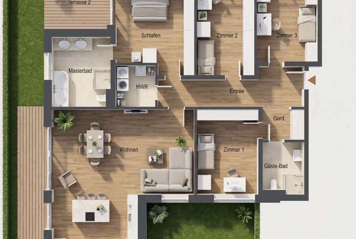 Grundriss - ca 166 qm Wfl.