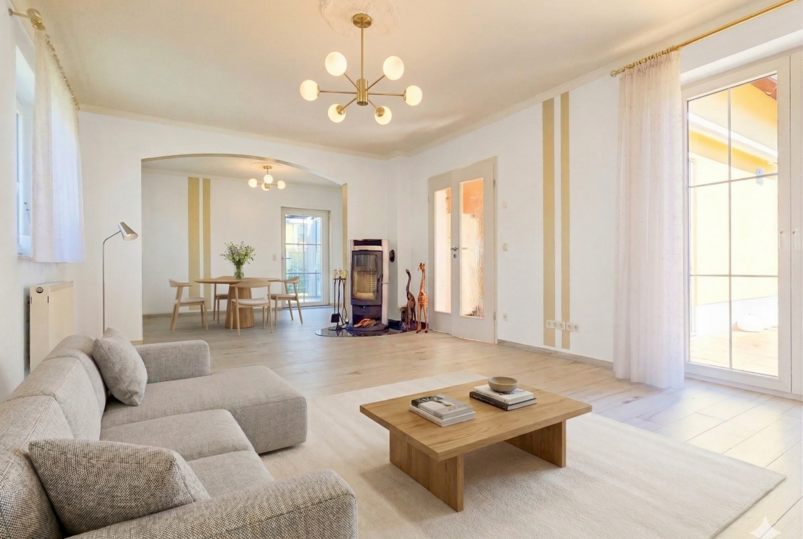 Wohnzimmer (dig. möbliert)