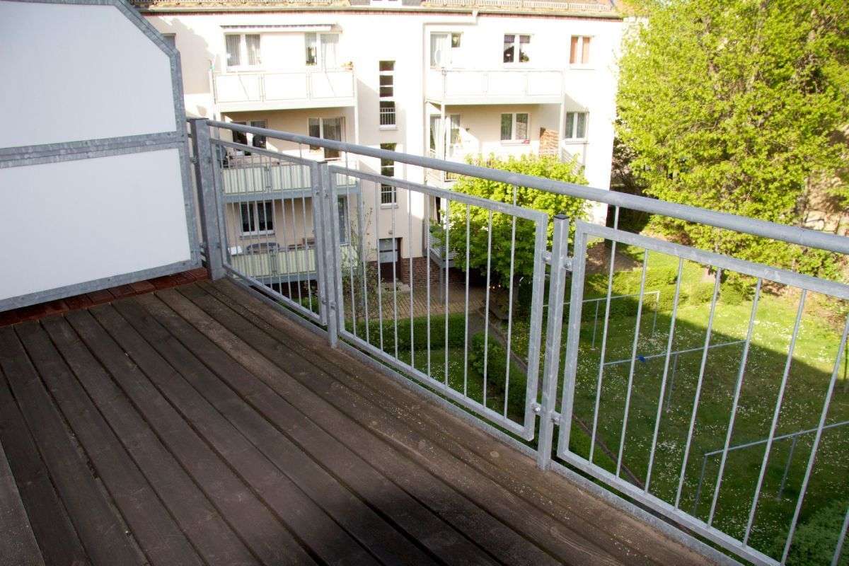 Balkon in der oberen Etage