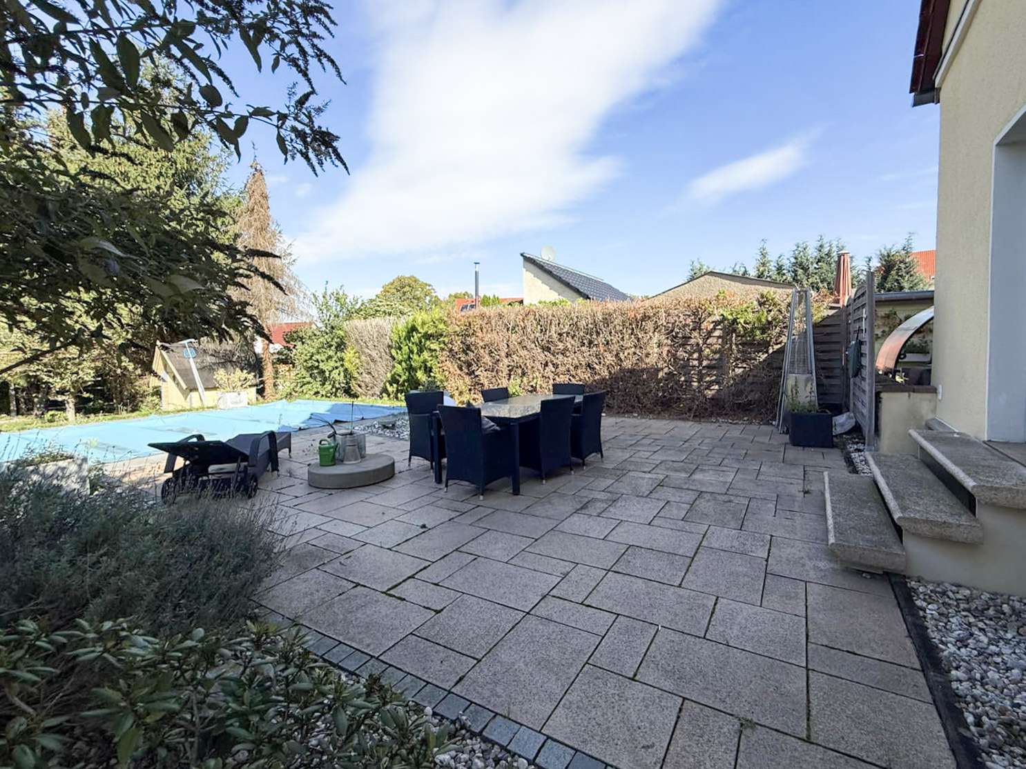 Blick auf die Terrasse