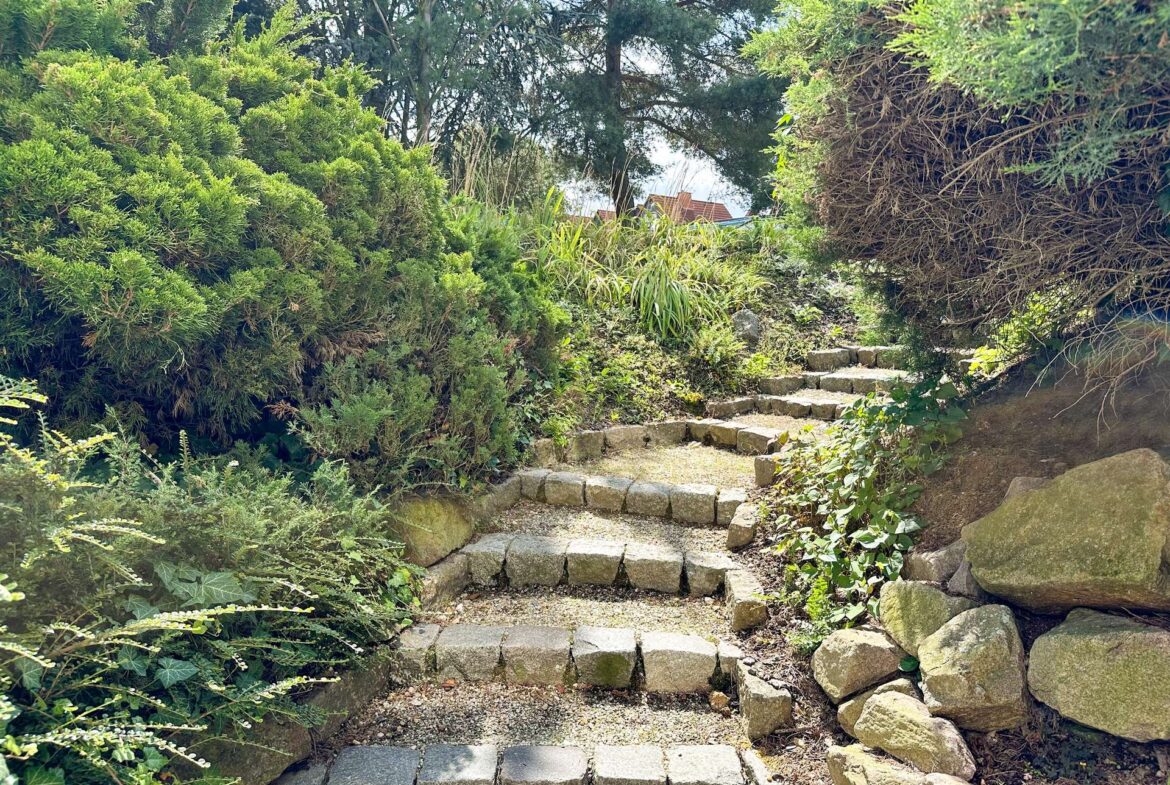 Schön angelegter Garten