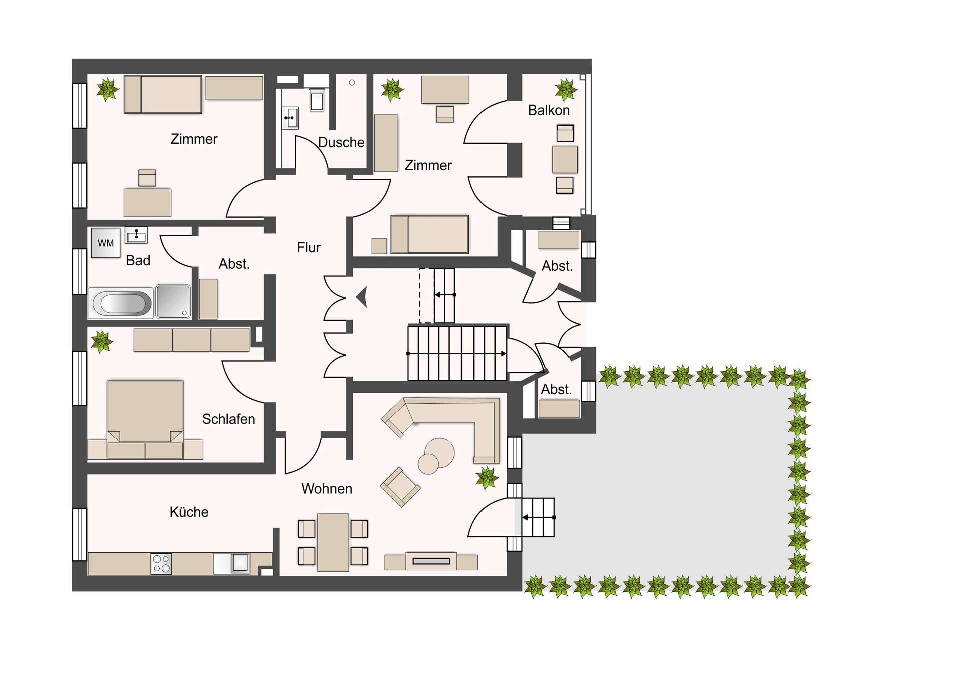 Grundriss - ca. 106 qm Wfl.