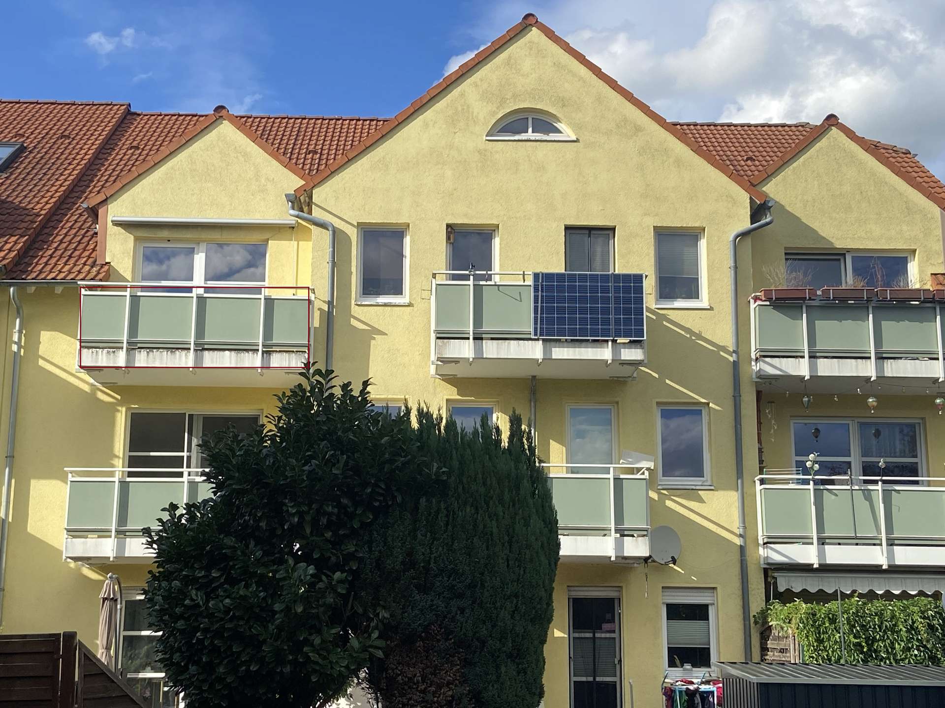 Ansicht Balkone markiert